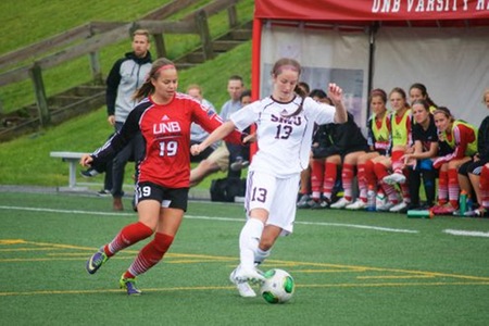 The UNB Varsity Reds women’s soccer team defeated the Saint Mary’s Huskies 4-0
